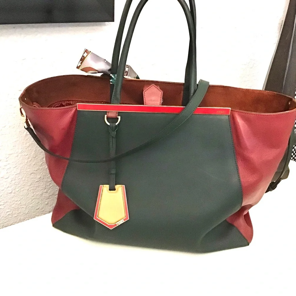 Fendi 2 Jours Multi-Color Leather Bag - Picture 9 of 16